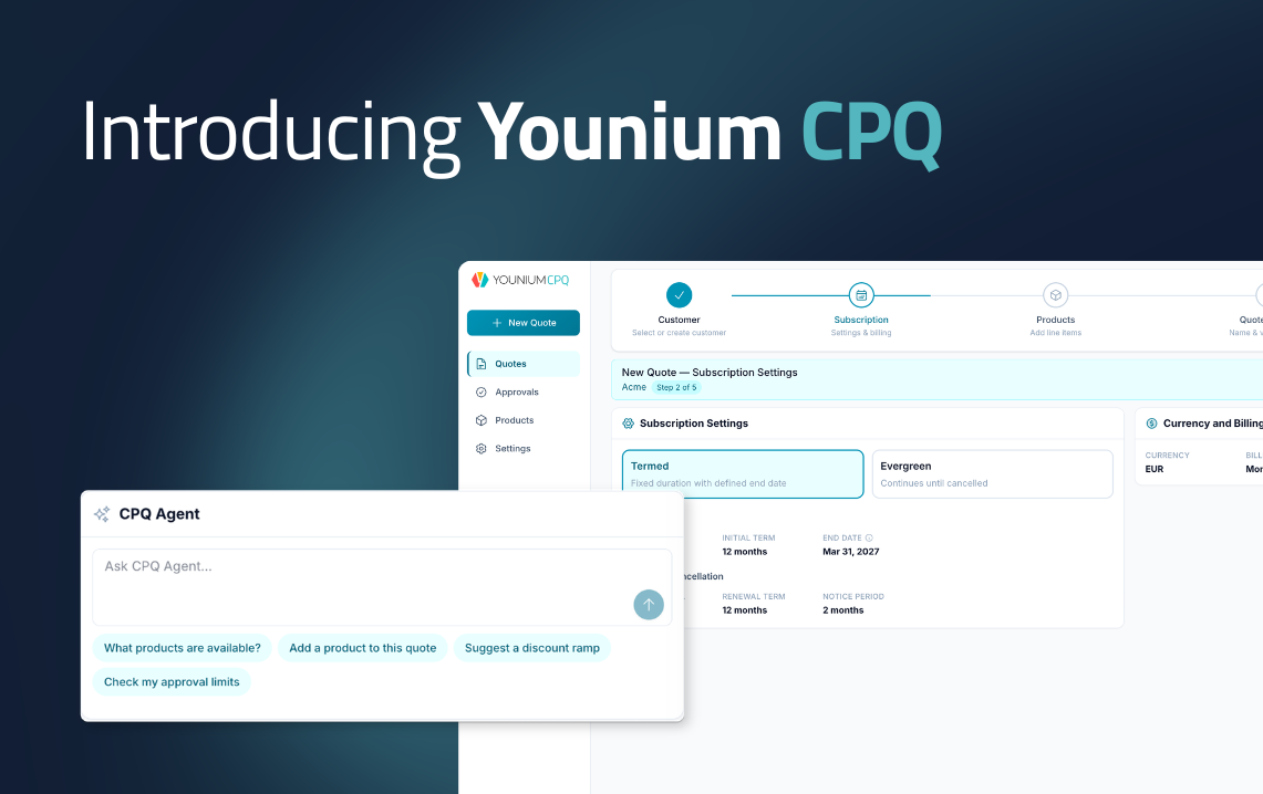 Younium推出Younium CPQ，打通从报价到收入的订阅管理全流程